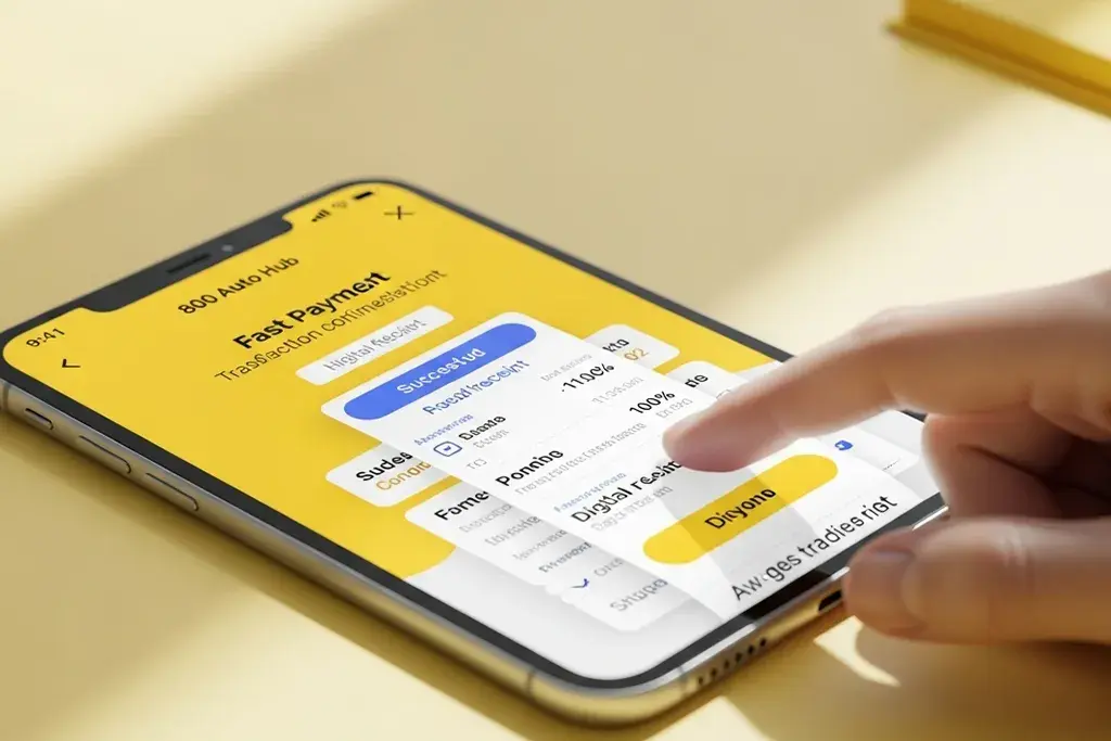 Customer completing secure payment after on-site fuel delivery with instant digital receipt in UAE